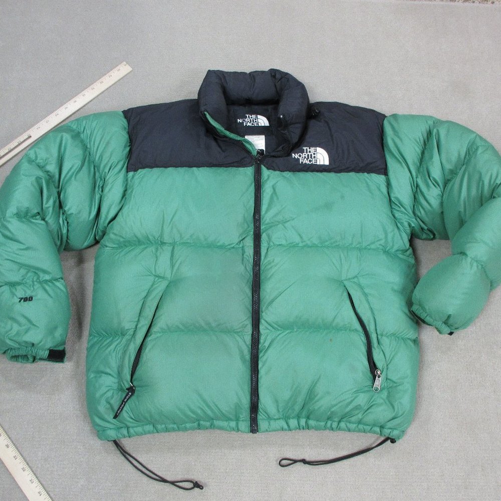The North Face Jacket Mens Extra Large Green Black Puffer Down Coat 700 Quilted*